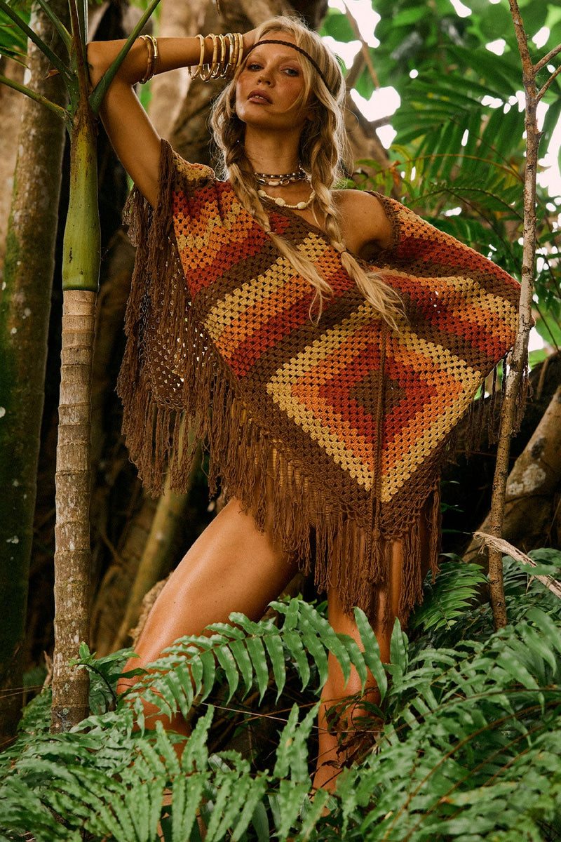 Happy Days Crochet Poncho - Chasing Unicorns