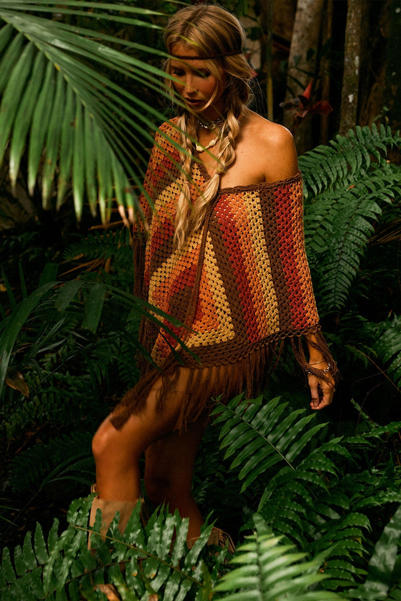 Happy Days Crochet Poncho - Chasing Unicorns