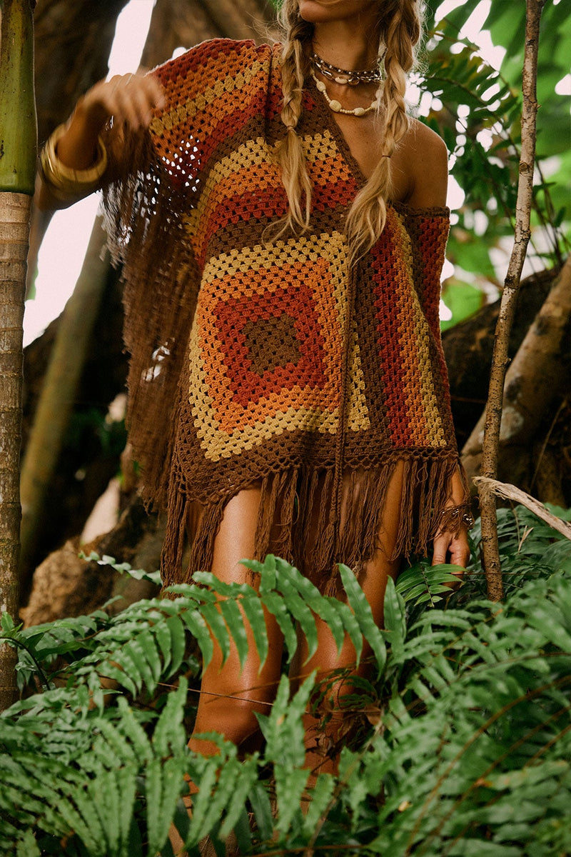Happy Days Crochet Poncho - Chasing Unicorns