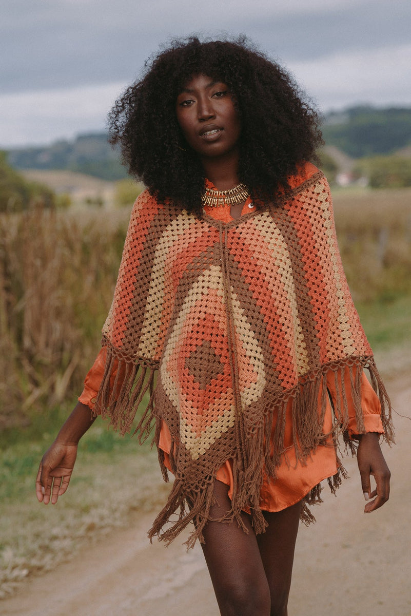 Happy Days Crochet Poncho - Chasing Unicorns