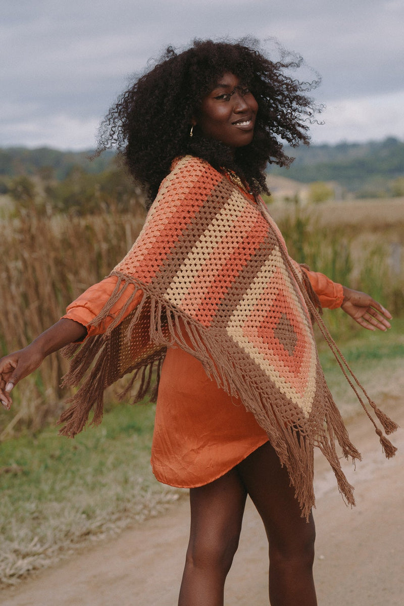 Happy Days Crochet Poncho - Chasing Unicorns