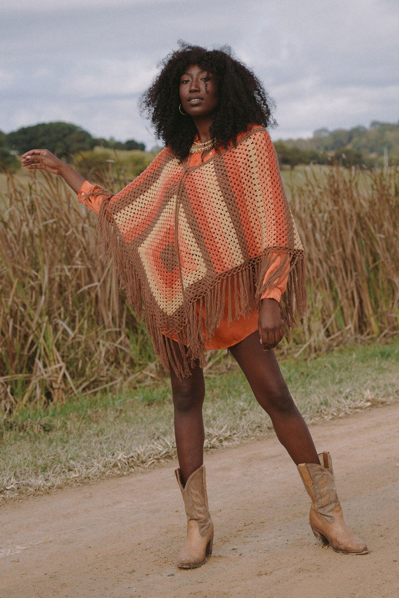 Happy Days Crochet Poncho - Chasing Unicorns
