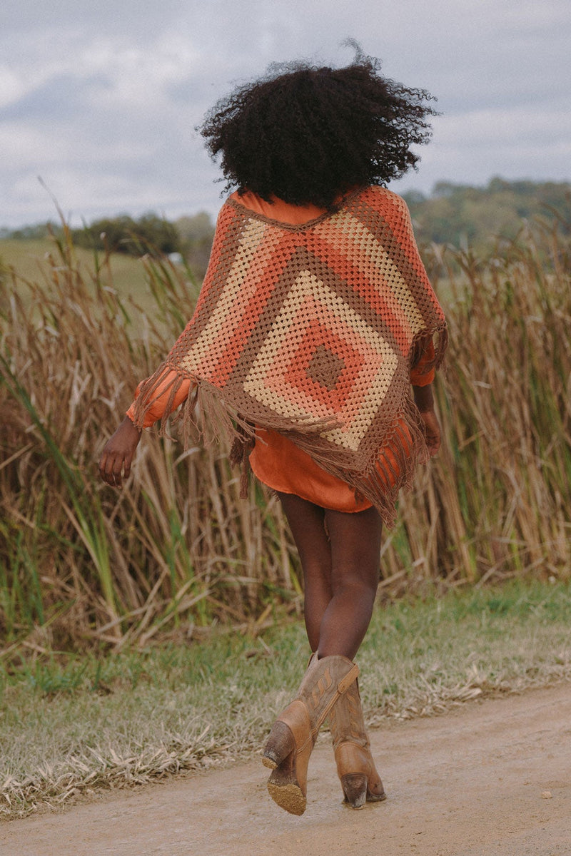 Happy Days Crochet Poncho - Chasing Unicorns