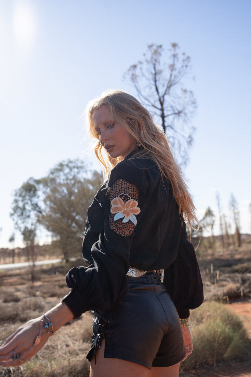 Heaven Can Wait Leather Shorts - Chasing Unicorns