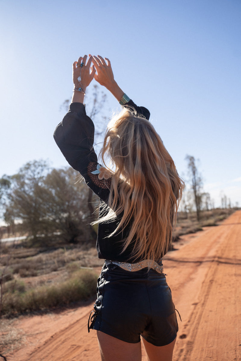 Heaven Can Wait Leather Shorts - Chasing Unicorns
