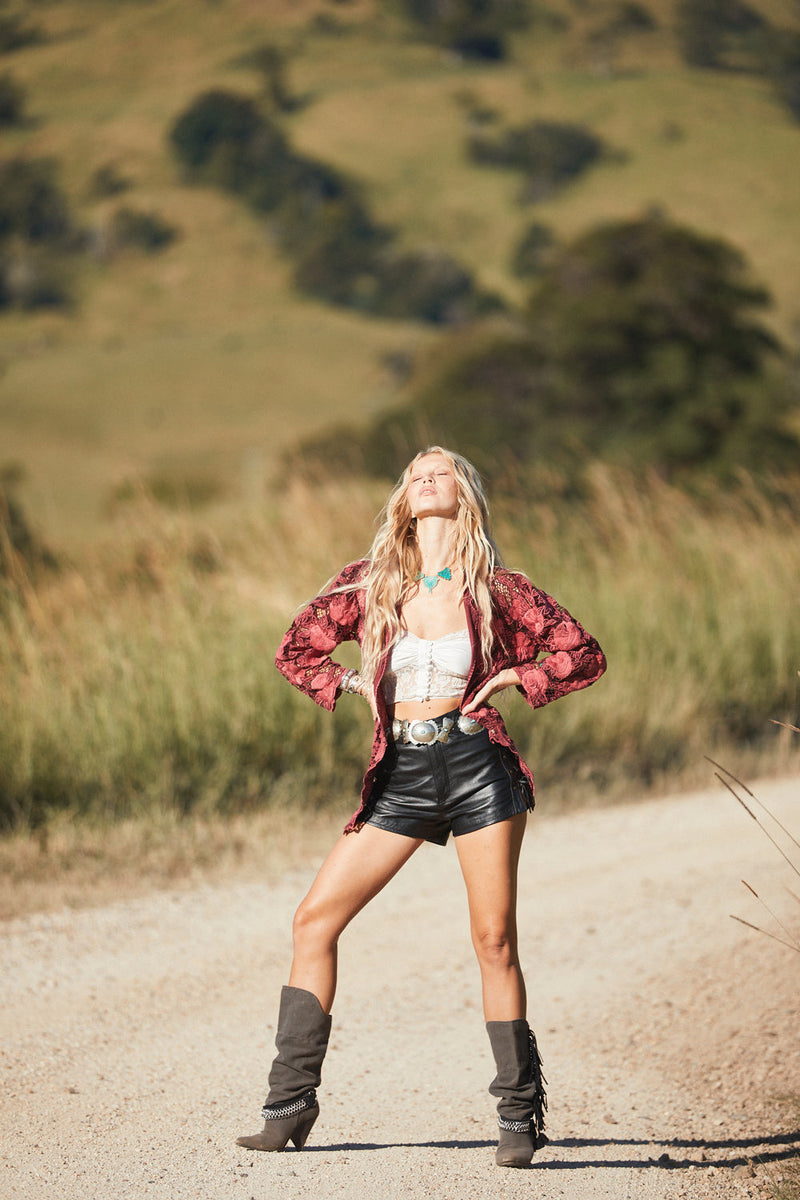 Heaven Can Wait Leather Shorts - Chasing Unicorns