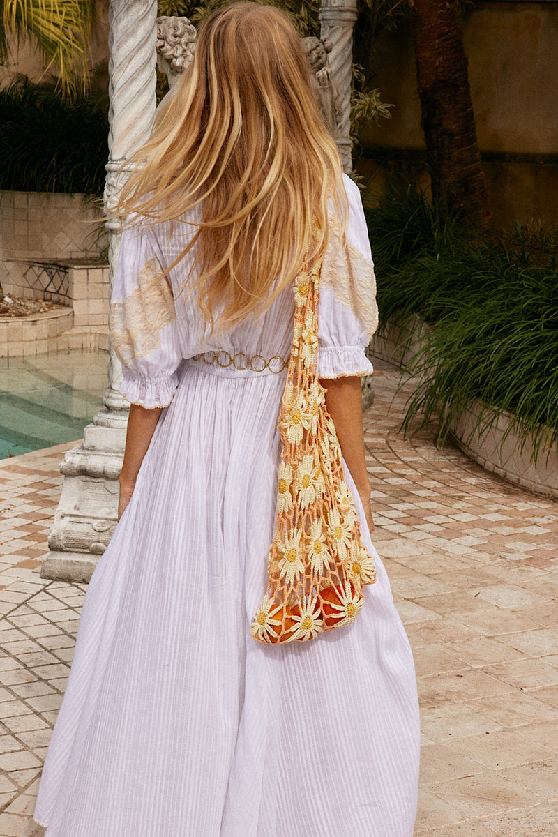 Hello, Goodbye Textural Cotton + Lace Duster Maxi Dress - Chasing Unicorns