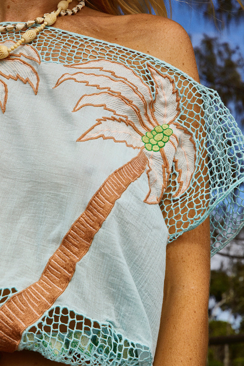 Hello Sunshine Cutwork Top - Chasing Unicorns