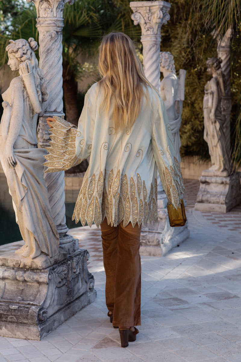 Higher Love Beaded Mini Dream Coat - Sea Mist - Chasing Unicorns