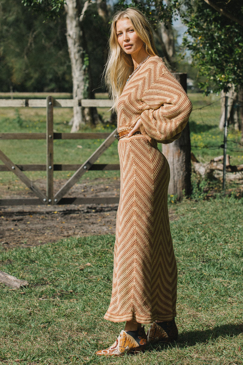 House Of The Rising Sun Crochet Maxi Dress - Chasing Unicorns