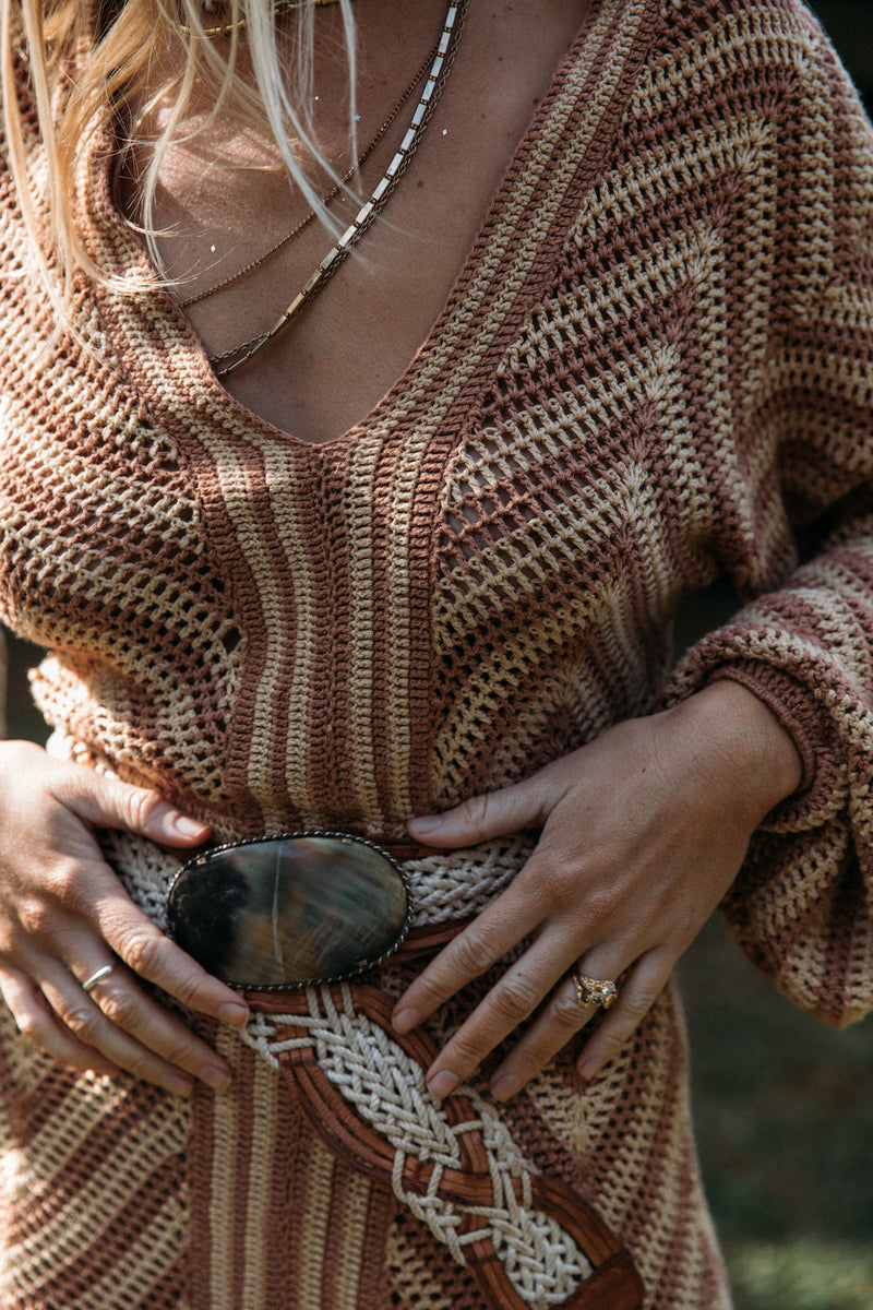 House Of The Rising Sun Crochet Maxi Dress - Chasing Unicorns