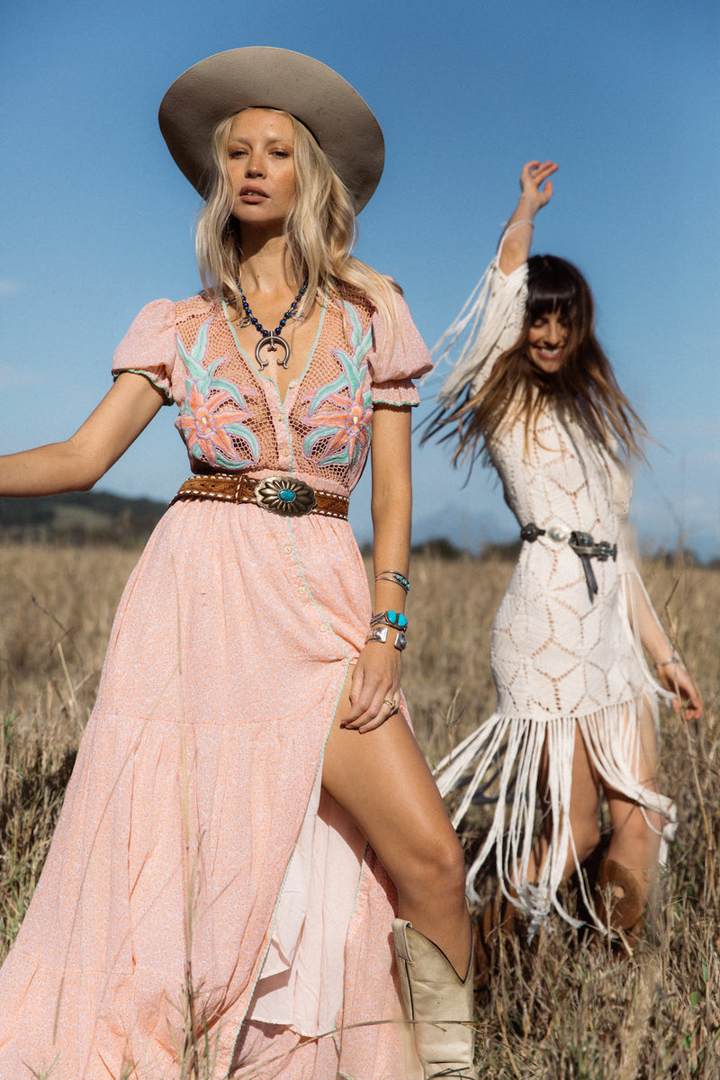 Hungry Heart Cutwork Embroidered Maxi Dress - Chasing Unicorns