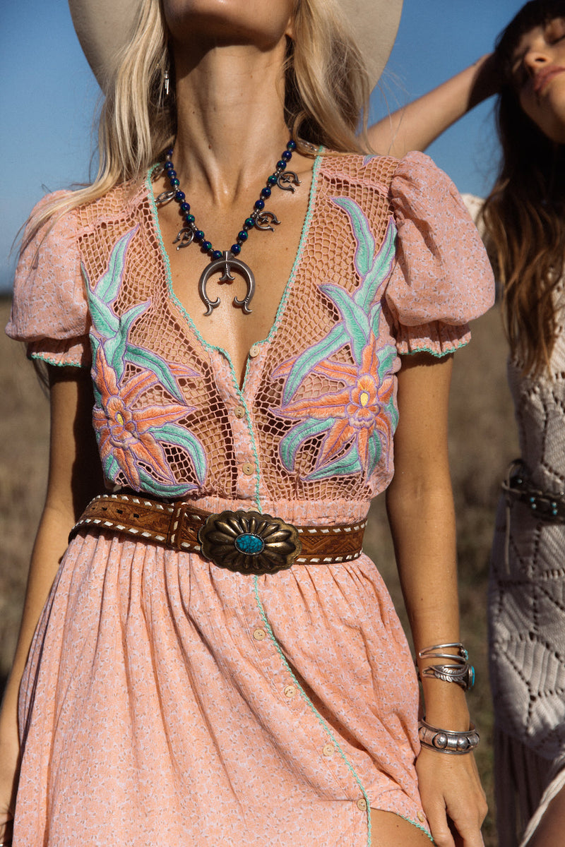 Hungry Heart Cutwork Embroidered Maxi Dress - Chasing Unicorns