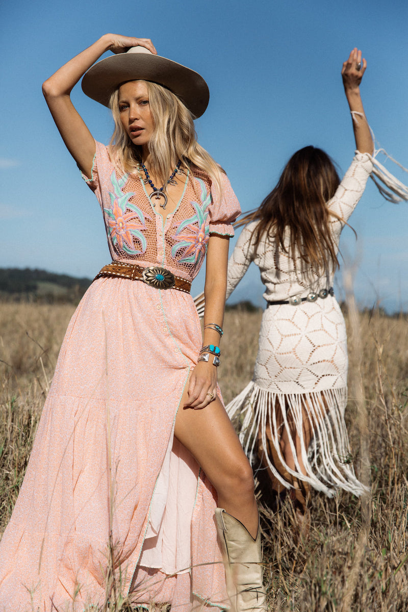 Hungry Heart Cutwork Embroidered Maxi Dress - Chasing Unicorns