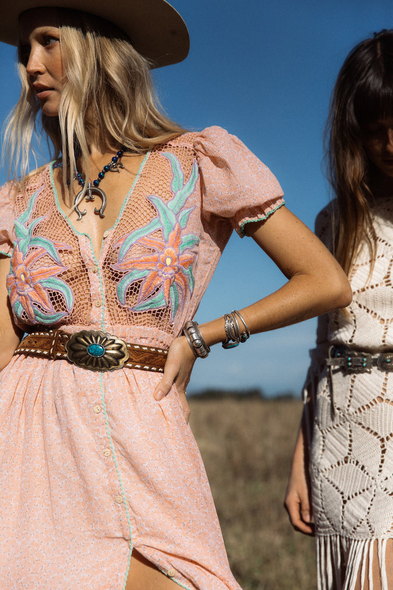 Hungry Heart Cutwork Embroidered Maxi Dress - Chasing Unicorns