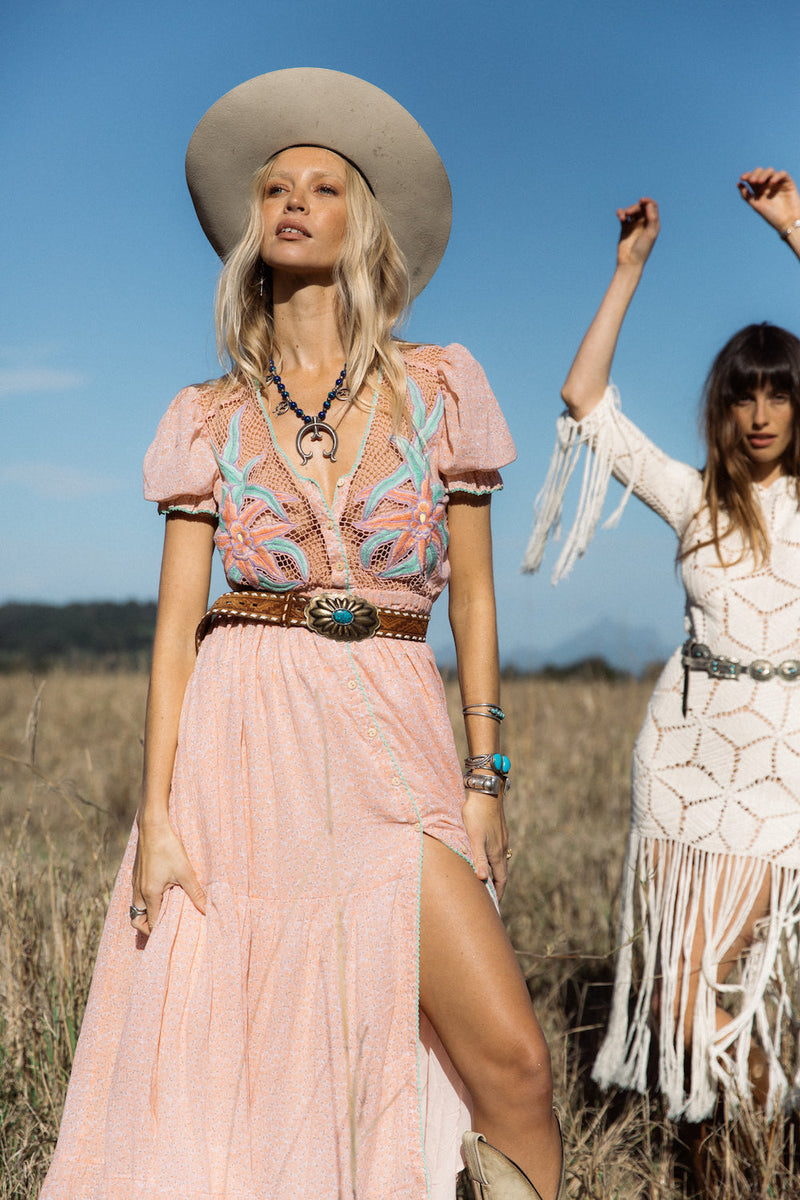 Hungry Heart Cutwork Embroidered Maxi Dress - Chasing Unicorns