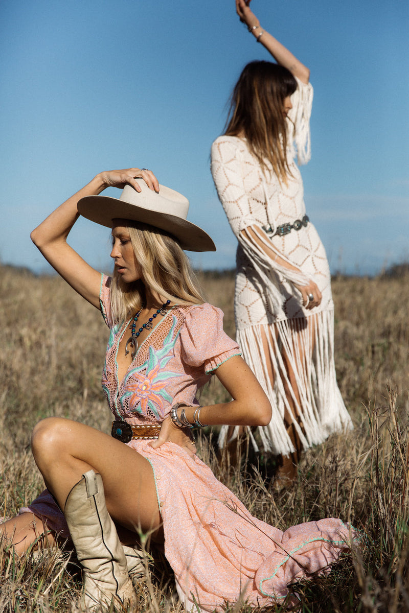 Hungry Heart Cutwork Embroidered Maxi Dress - Chasing Unicorns