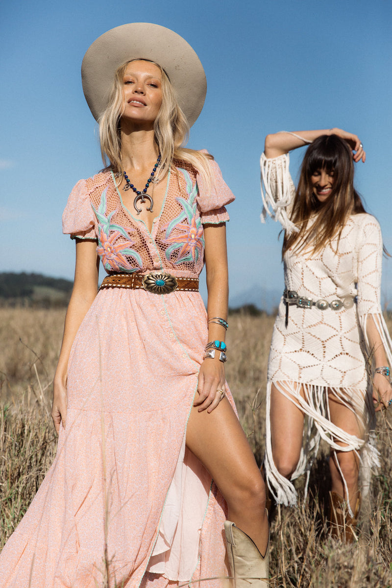 Hungry Heart Cutwork Embroidered Maxi Dress - Chasing Unicorns