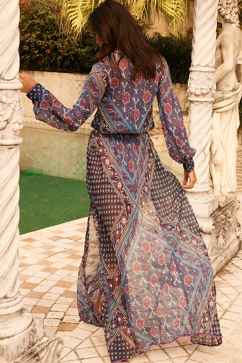 If You Only Knew Silk/Cotton Maxi Dress - Chasing Unicorns