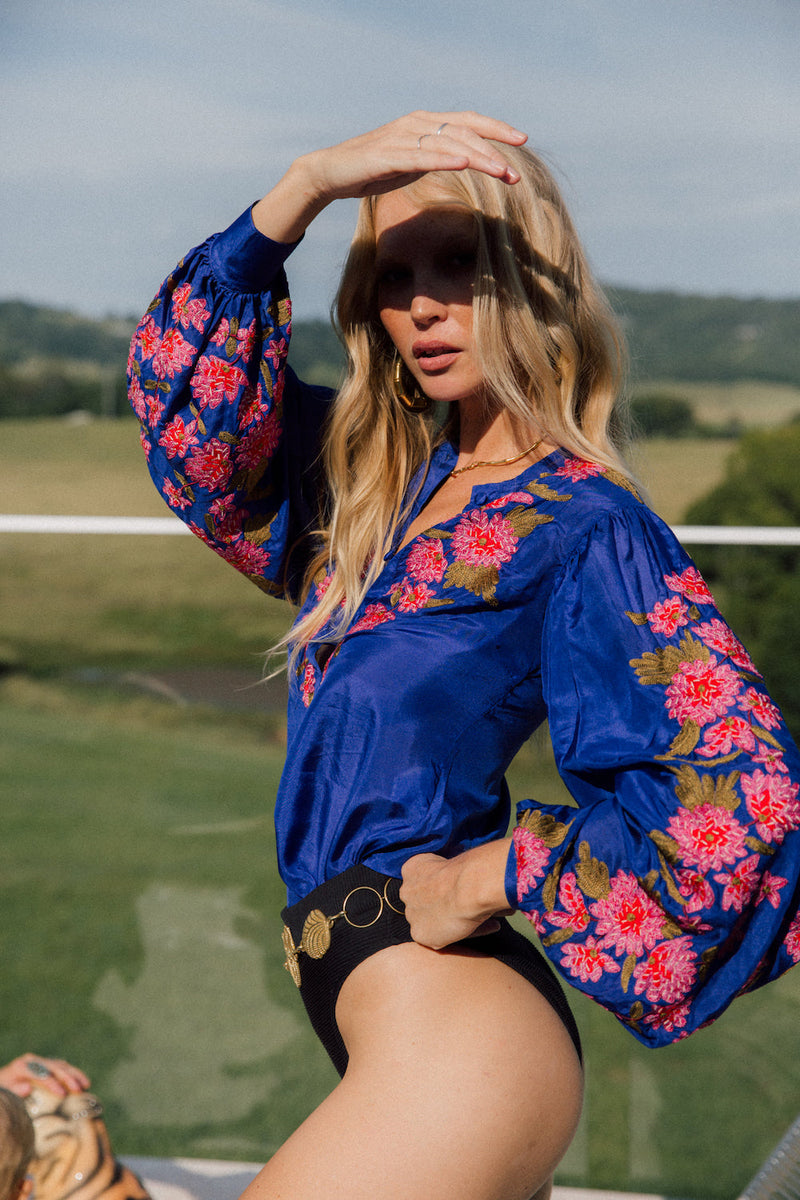 It’s Never Too Late Embroidered Blouse - Chasing Unicorns