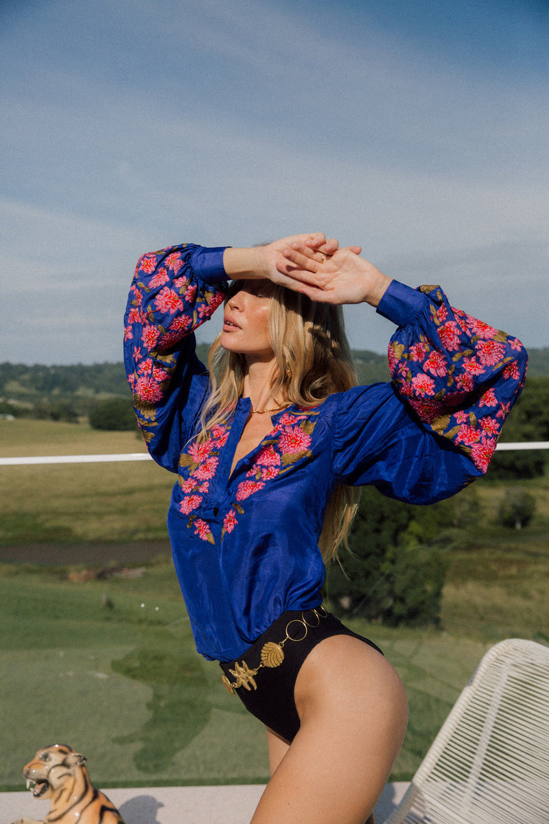 It’s Never Too Late Embroidered Blouse - Chasing Unicorns