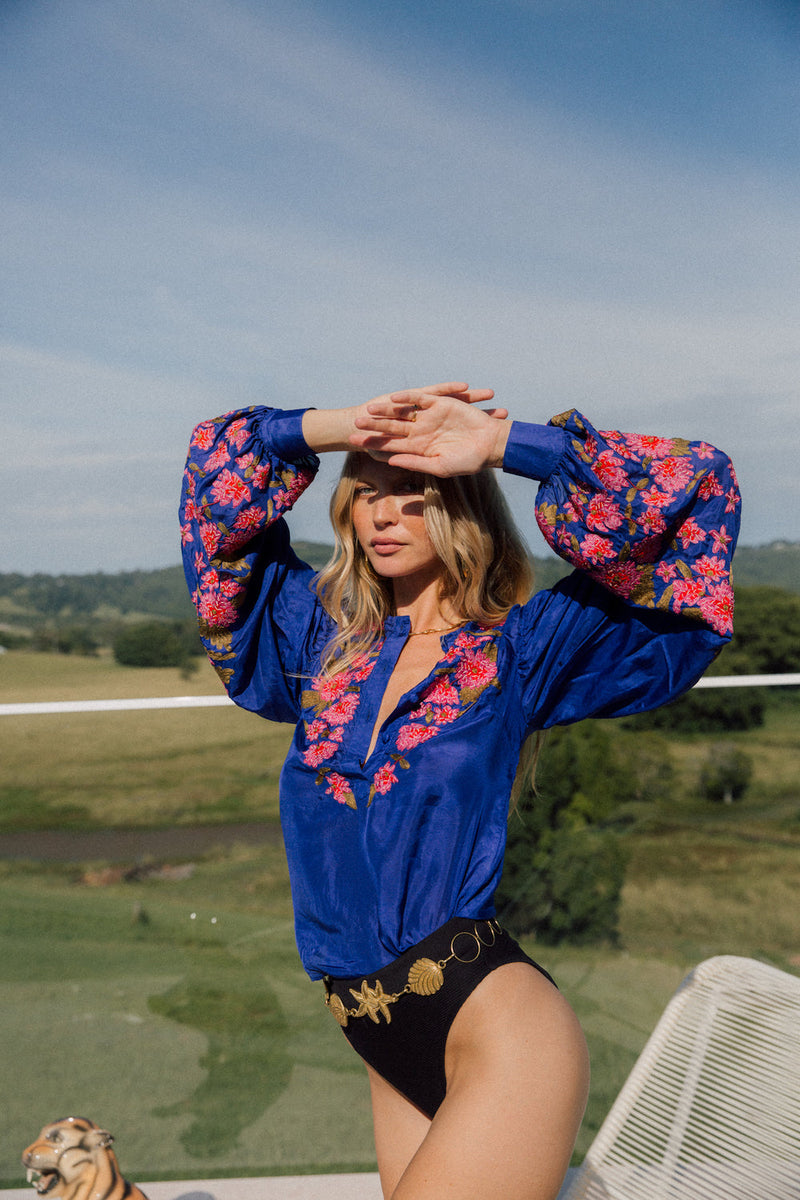 It’s Never Too Late Embroidered Blouse - Chasing Unicorns