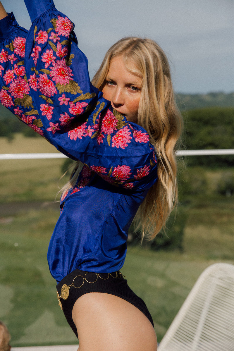 It’s Never Too Late Embroidered Blouse - Chasing Unicorns