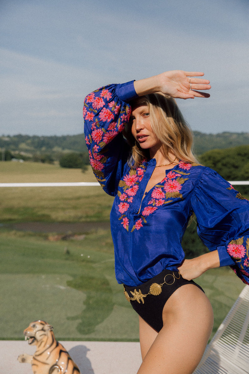 It’s Never Too Late Embroidered Blouse - Chasing Unicorns