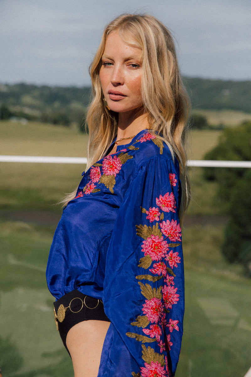 It’s Never Too Late Embroidered Blouse - Chasing Unicorns