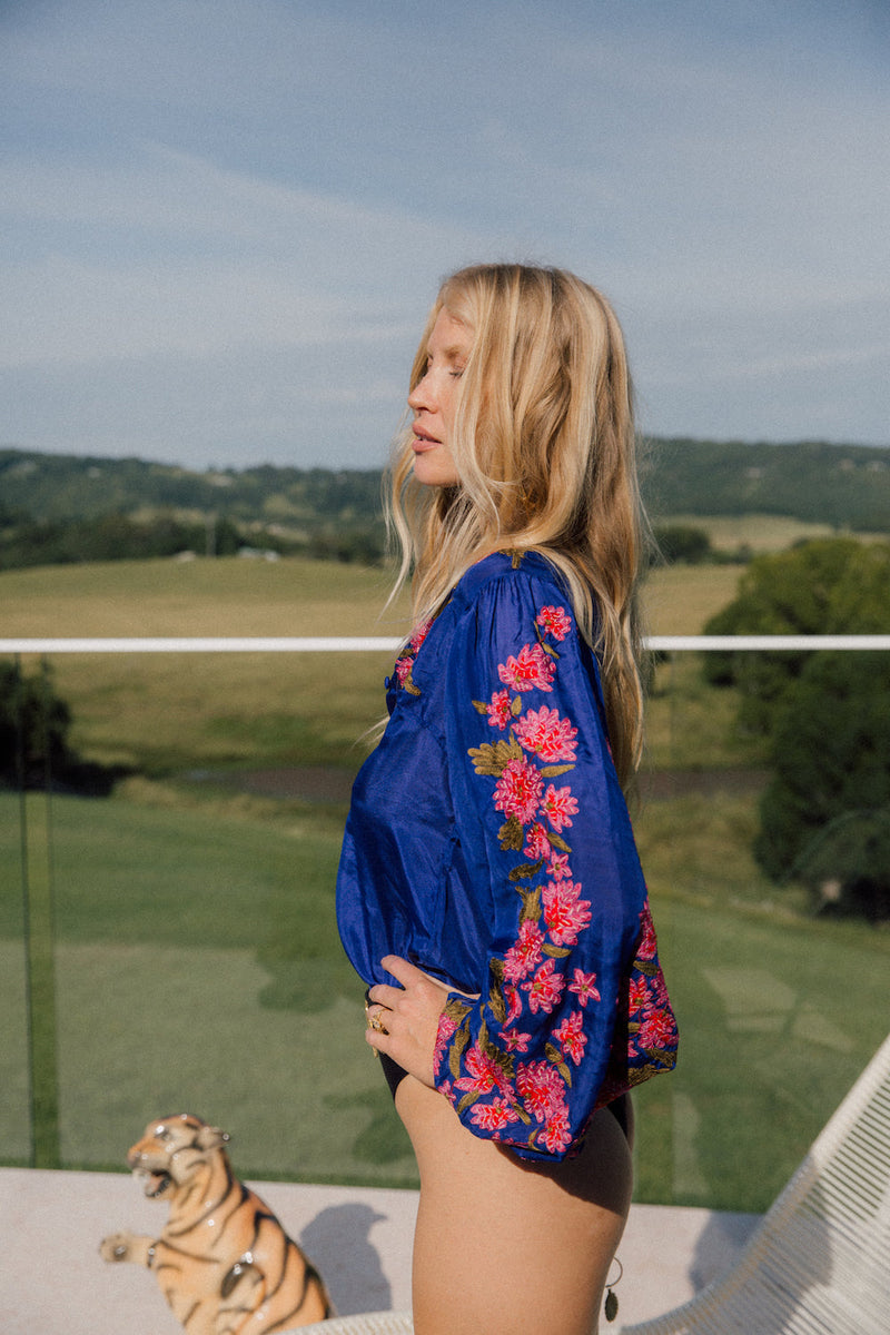 It’s Never Too Late Embroidered Blouse - Chasing Unicorns