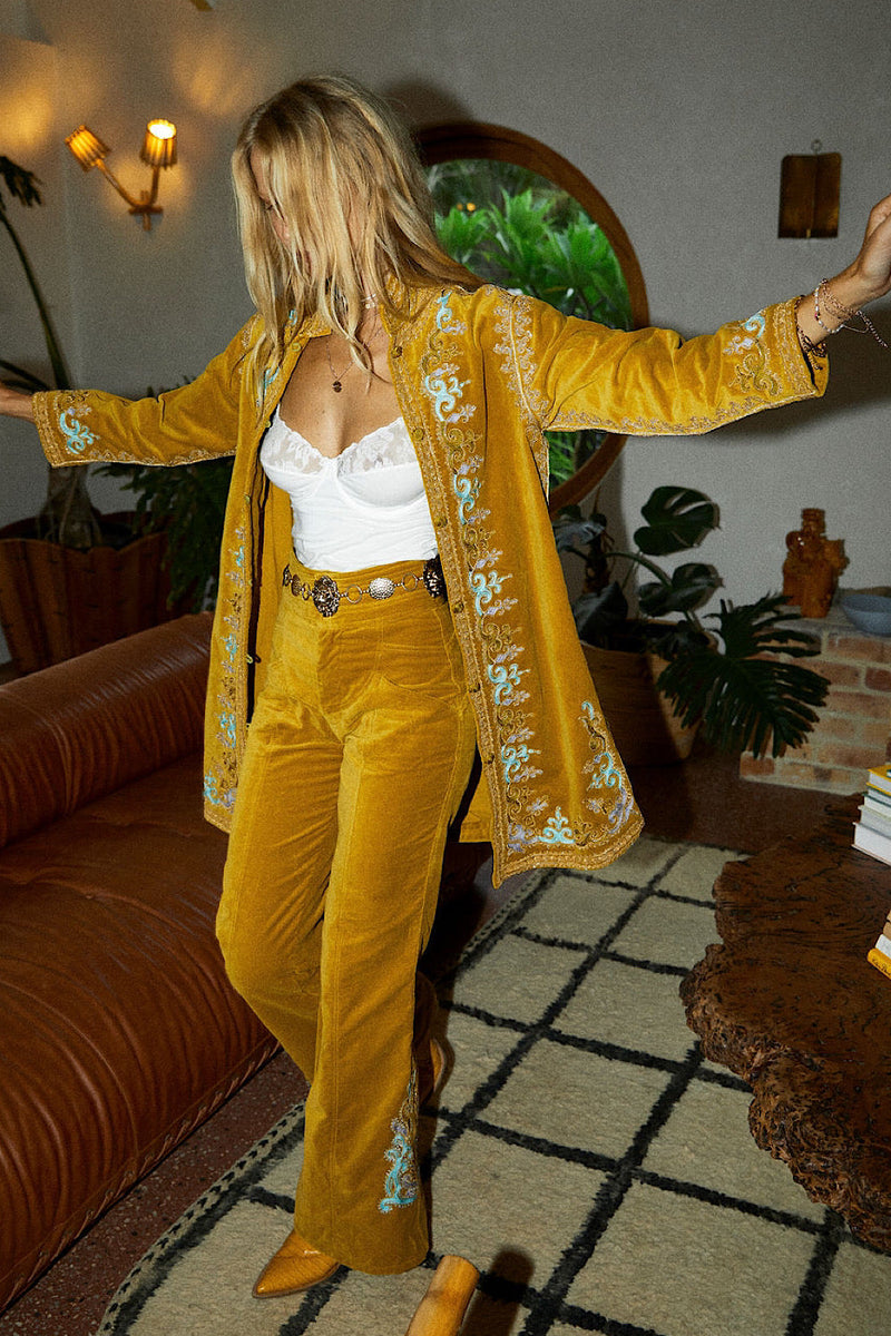It’s Only Rock’N’Roll Long Line Jacket - Chartreuse - Chasing Unicorns