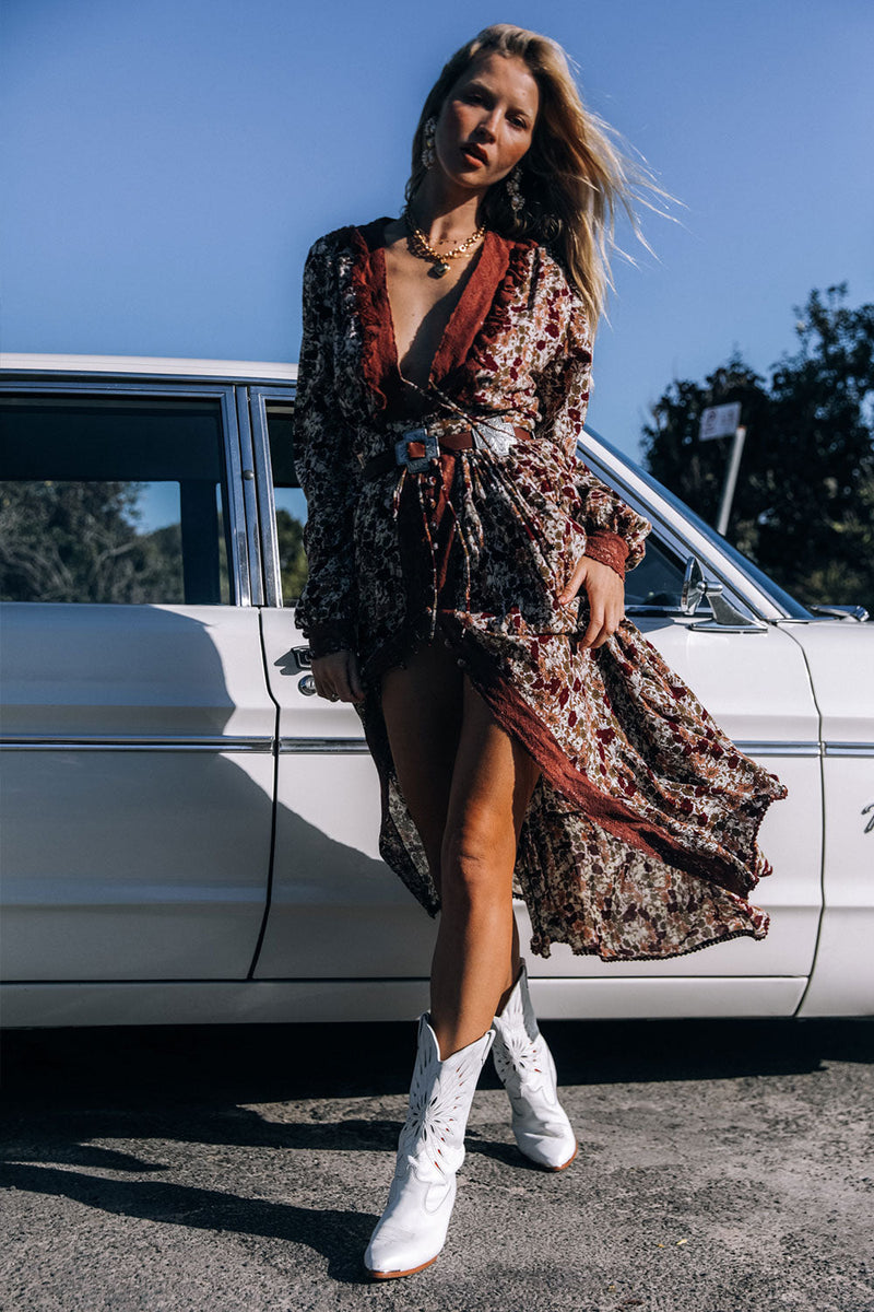 Izabella Duster Dress- Port Bloom - Chasing Unicorns