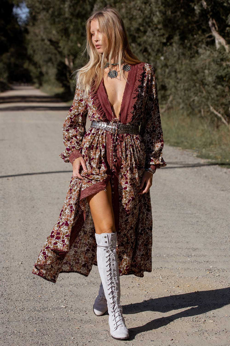 Izabella Duster Dress- Port Bloom - Chasing Unicorns