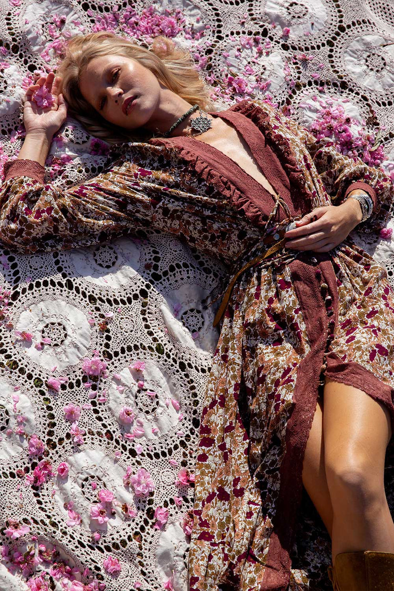 Izabella Duster Dress- Port Bloom - Chasing Unicorns