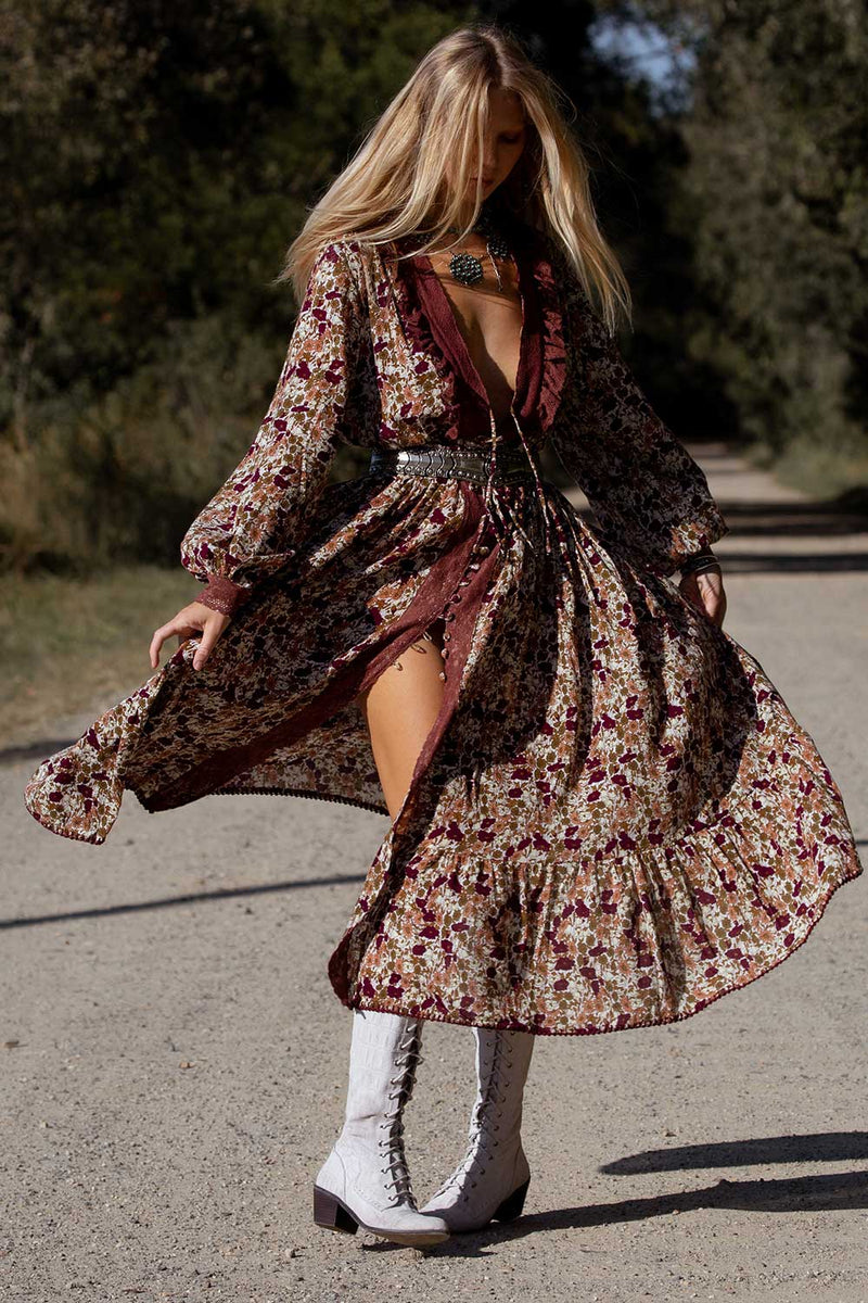 Izabella Duster Dress- Port Bloom - Chasing Unicorns