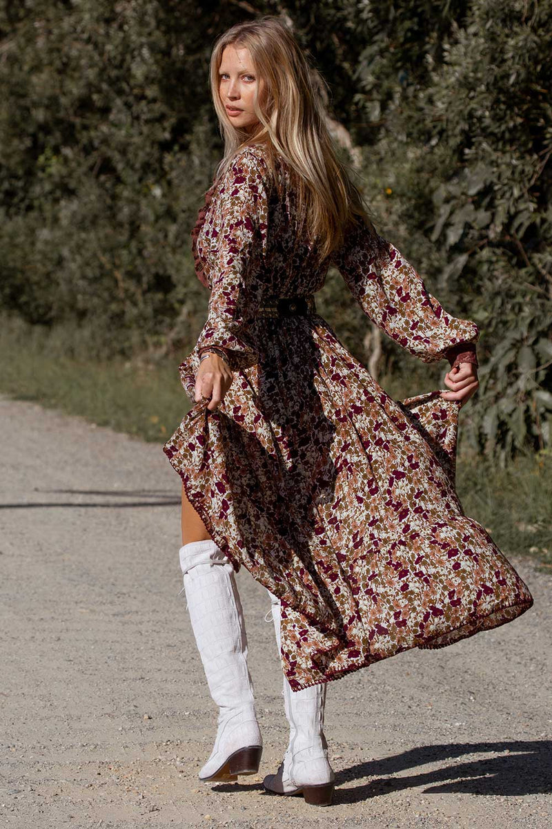 Izabella Duster Dress- Port Bloom - Chasing Unicorns