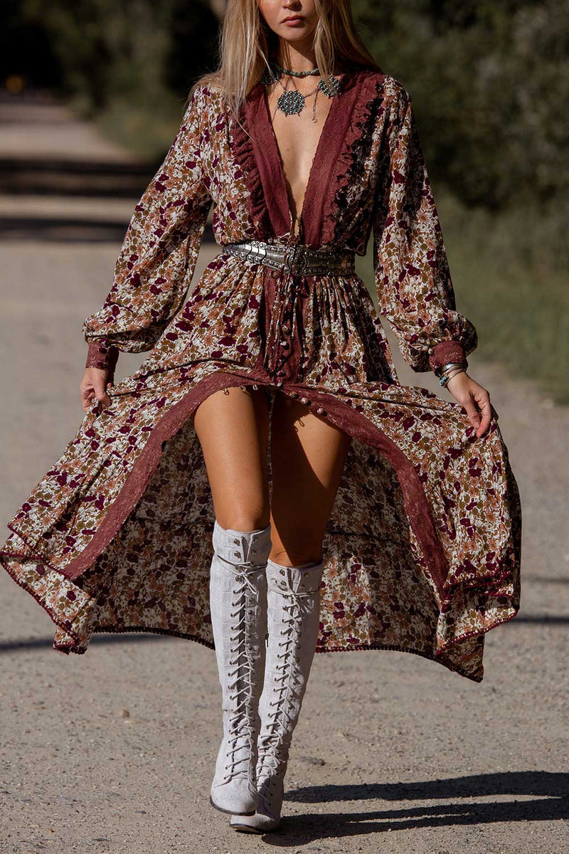 Izabella Duster Dress- Port Bloom - Chasing Unicorns