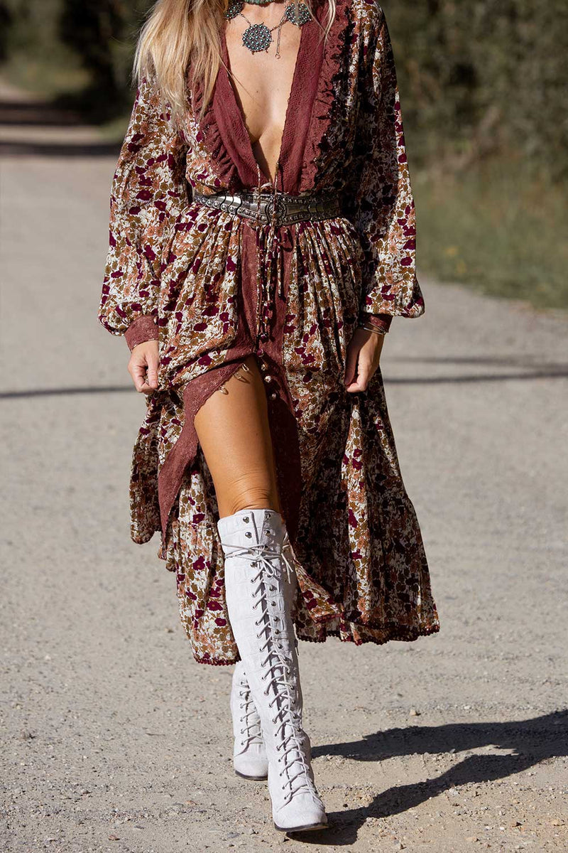 Izabella Duster Dress- Port Bloom - Chasing Unicorns