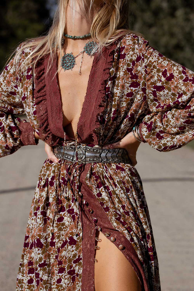 Izabella Duster Dress- Port Bloom - Chasing Unicorns
