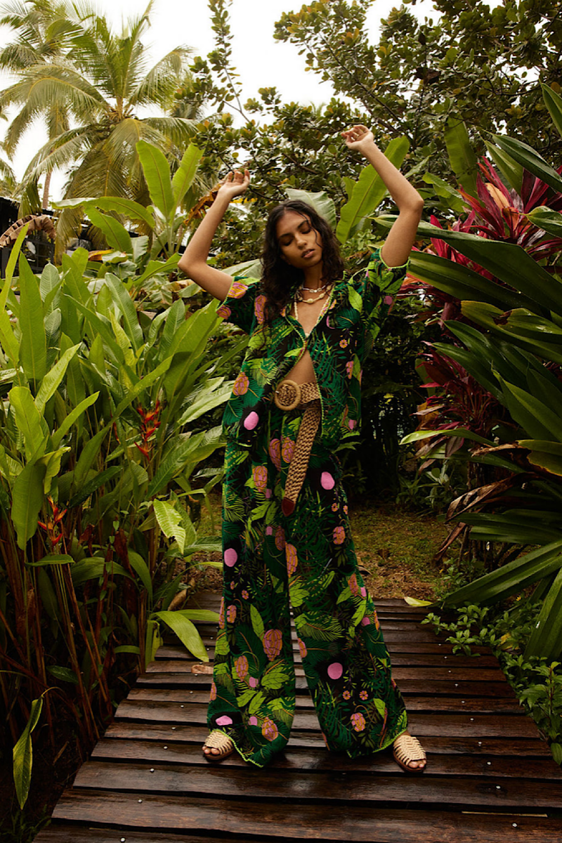 Jungle Cotton Gauze Palazzo Pants - Chasing Unicorns