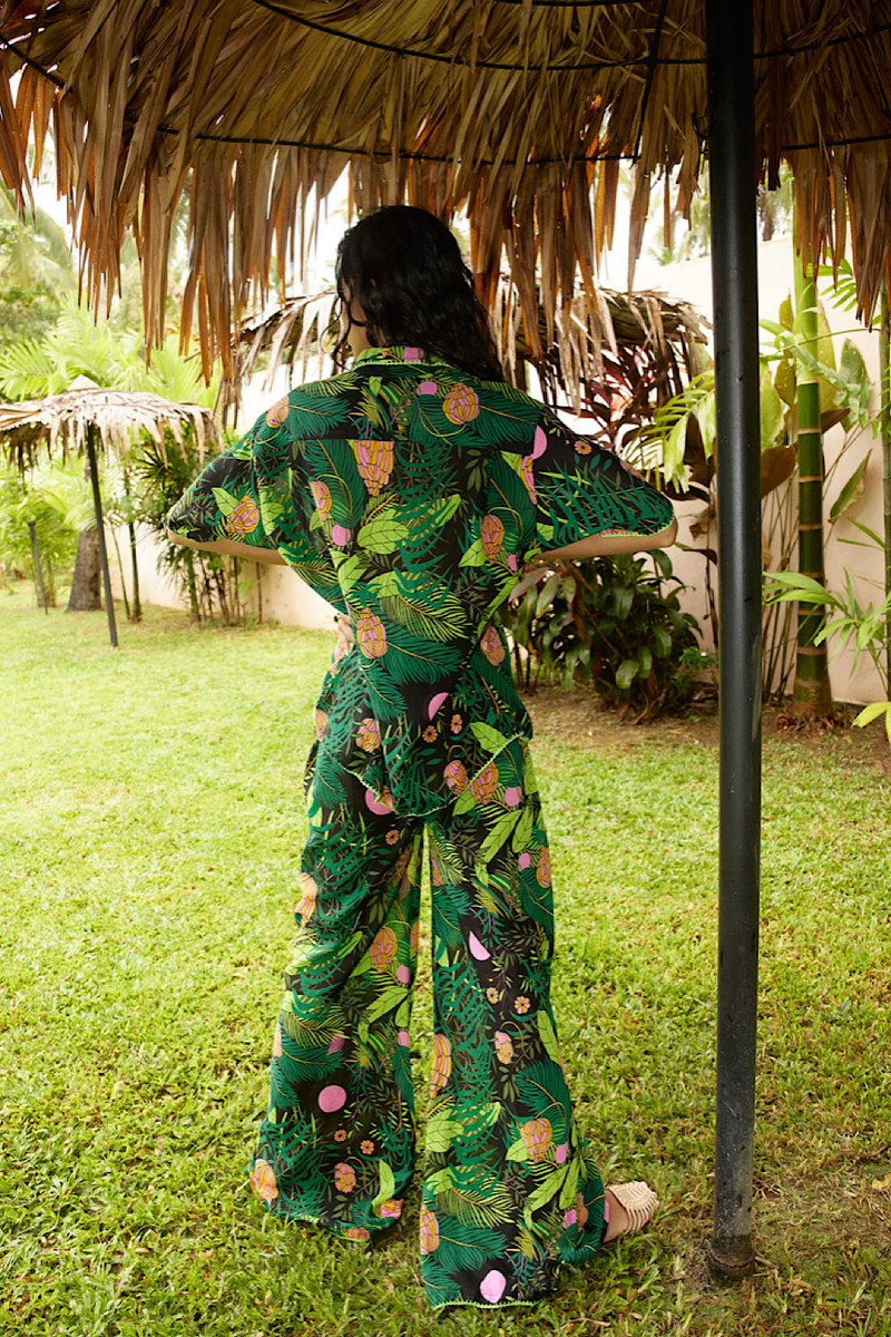 Jungle Cotton Gauze Palazzo Pants - Chasing Unicorns