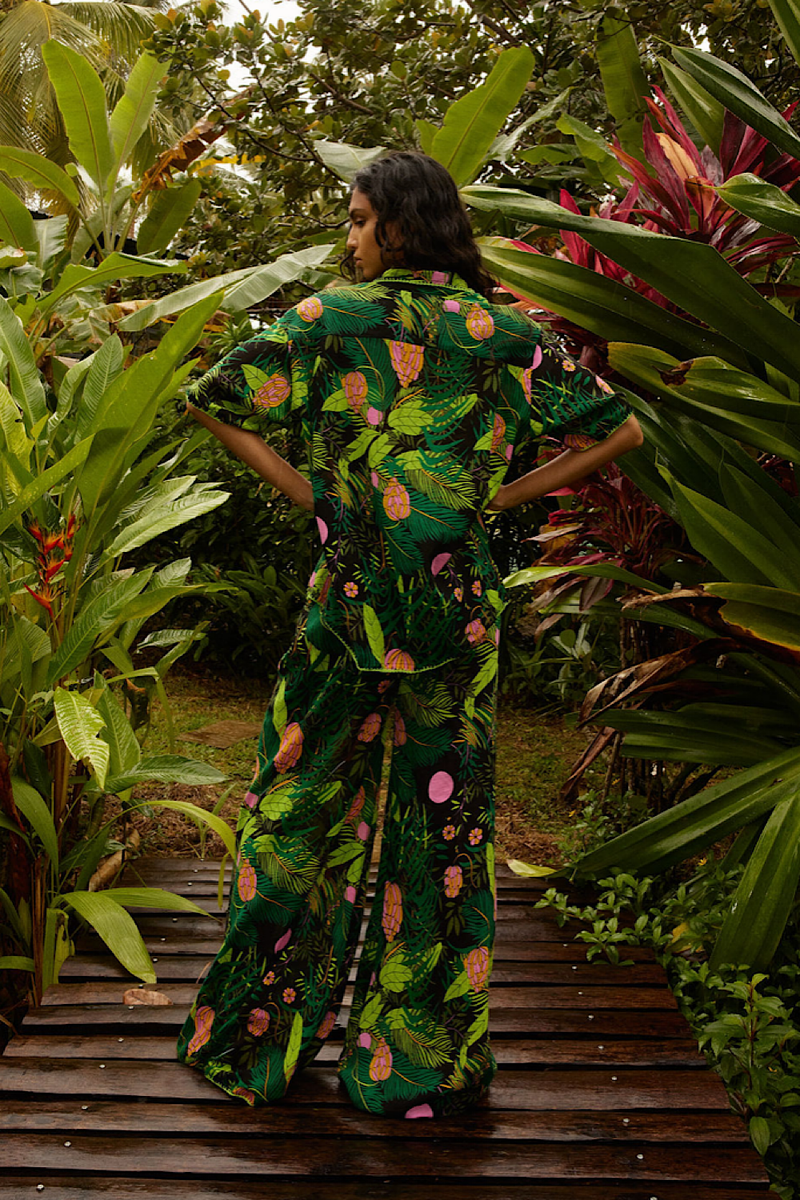 Jungle Cotton Gauze Palazzo Pants - Chasing Unicorns