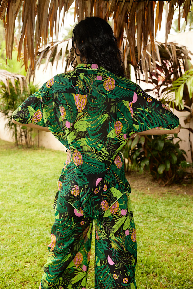 Jungle Cotton Gauze Palazzo Pants - Chasing Unicorns