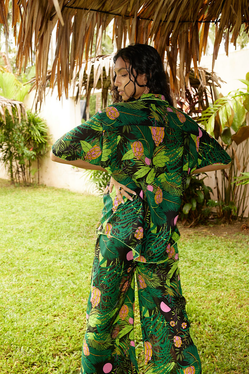 Jungle Cotton Gauze Palazzo Pants - Chasing Unicorns