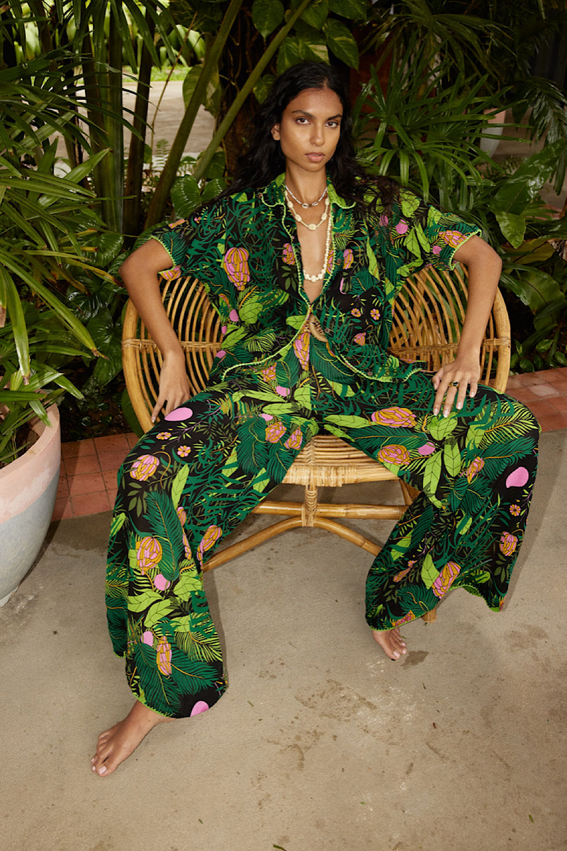 Jungle Cotton Gauze Palazzo Pants - Chasing Unicorns
