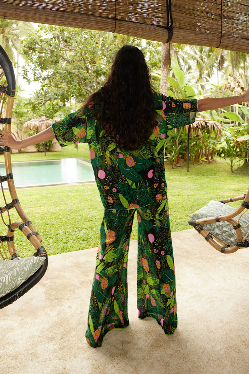 Jungle Cotton Gauze Palazzo Pants - Chasing Unicorns