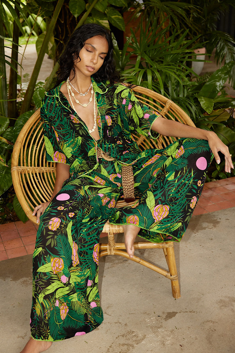 Jungle Cotton Gauze Short Sleeve shirt - Chasing Unicorns