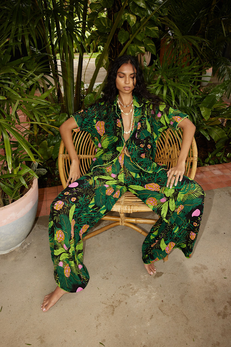 Jungle Cotton Gauze Short Sleeve shirt - Chasing Unicorns