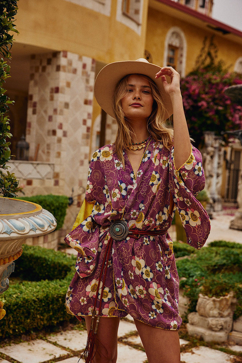 Les Fleurs cotton gauze Kimono - Chasing Unicorns