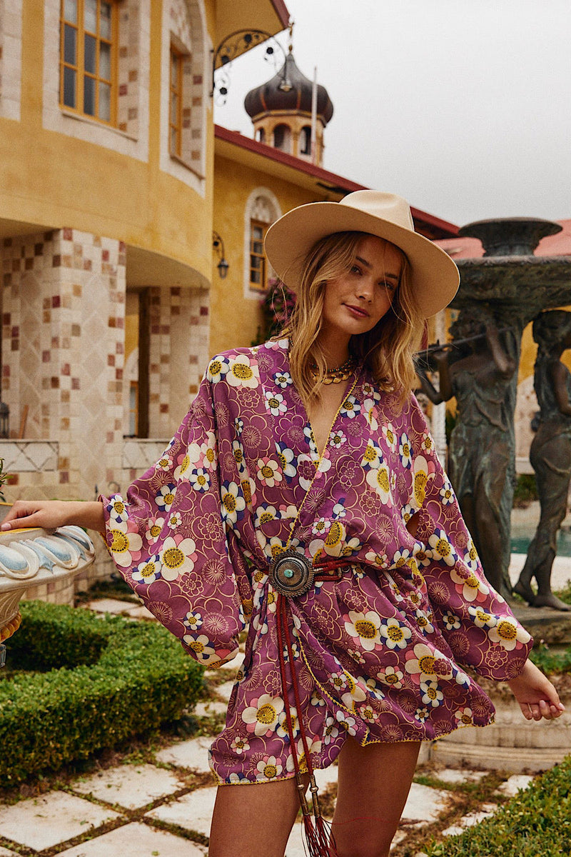 Les Fleurs cotton gauze Kimono - Chasing Unicorns